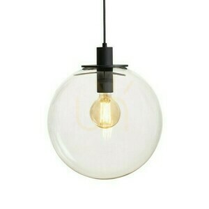 Boulder 30 Pendelleuchte Transparentes Glas/Schwarz 230 V Led E27 15 W. small 2