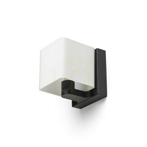 Prüfen Wandleuchte Philly Wandleuchte Schwarzes Opalglas 230 V Led G9 7 W. Wandleuchte Philly Wandleuchte Schwarzes Opalglas 230 V Led G9 7 W.