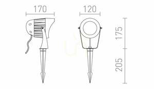 LED-Gartenstrahler mit Erdspieß Rendl HAVANA 10 R14383, schwarz 20 W 3000 K IP65 small 8