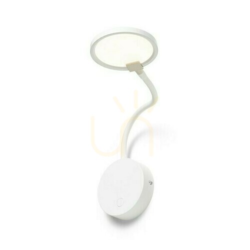 Prüfen RENDL CELESTE Wandleuchte weiß – LED 4,8W 3000K 480lm, Schwanenhals, Schalter am Fuß, R14278