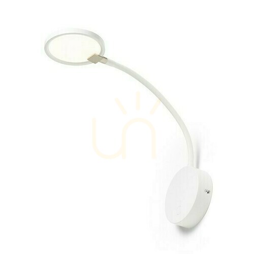 Prüfen RENDL CELESTE Wandleuchte weiß – LED 4,8W 3000K 480lm, Schwanenhals, Schalter am Fuß, R14278