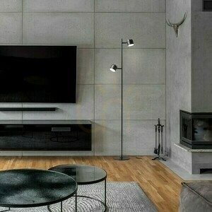 Rendl NOVA II R14277 LED-Stehleuchte, schwarz mit Chromdetails, 2 × 3,5 W, 3000 K small 3