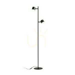 Rendl NOVA II R14277 LED-Stehleuchte, schwarz mit Chromdetails, 2 × 3,5 W, 3000 K small 0