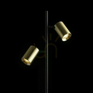 Flynn Ii Stehlampe Schwarz/Messing gebürstet 230 V Led Gu10 2x9 W. 3 Flynn Ii Stehlampe Schwarz/Messing gebürstet 230 V Led Gu10 2x9 W. small 3