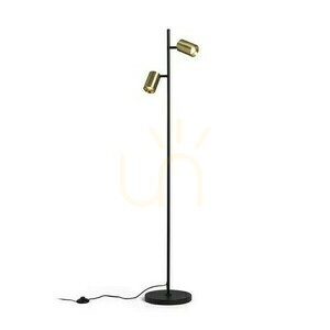 Flynn Ii Stehlampe Schwarz/Messing gebürstet 230 V Led Gu10 2x9 W. 4 Flynn Ii Stehlampe Schwarz/Messing gebürstet 230 V Led Gu10 2x9 W. small 4