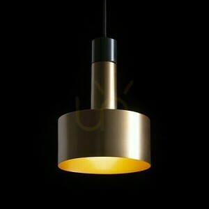Divina Pendelleuchte Messing/Dekor Schwarz 230 V Led E27 5 W. small 2