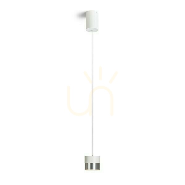 Aussicht Juniper Pendelleuchte mit Höhenverstellung Weiß Chrom 230 V Led 15 W 30° 3000 K Juniper Pendelleuchte mit Höhenverstellung Weiß Chrom 230 V Led 15 W 30° 3000 K
