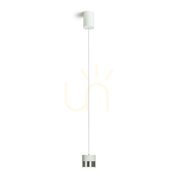 Prüfen Juniper Pendelleuchte mit Höhenverstellung Weiß Chrom 230 V Led 15 W 30° 3000 K Juniper Pendelleuchte mit Höhenverstellung Weiß Chrom 230 V Led 15 W 30° 3000 K