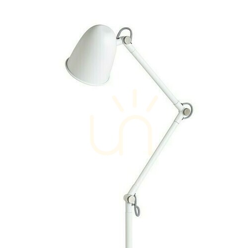 Prüfen Danny Stehlampe Weiß Nickel Mat 230 V Led E14 5 W.