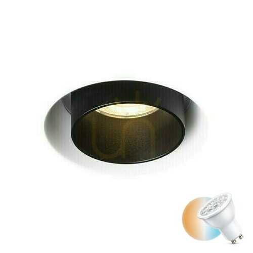 Prüfen Einbauleuchte Daytona Directional Gypsum/Schwarz 230 V Led Gu10 8 Watt.