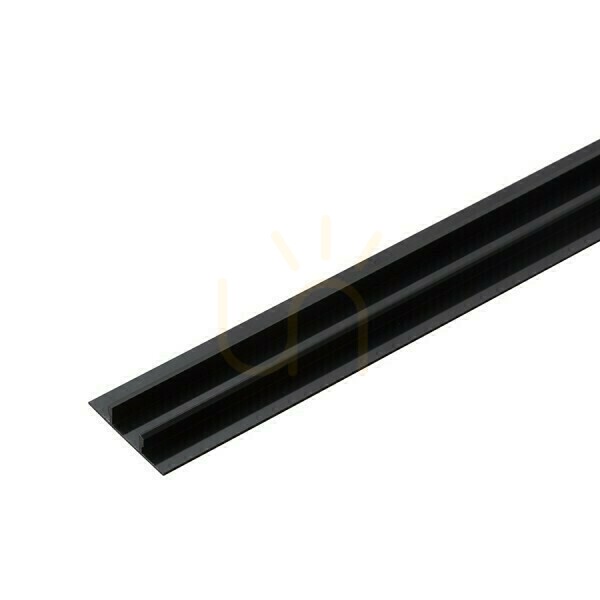 Aussicht Beleuchtungsschiene 1 F 1m Schienenabdeckung Schwarz Beleuchtungsschiene 1 F 1m Schienenabdeckung Schwarz
