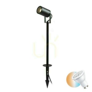 Gartenstrahler mit Erdspieß Rendl NAVONA 47, Anthrazit, GU10 max. 8 W, IP65, 230 V small 0