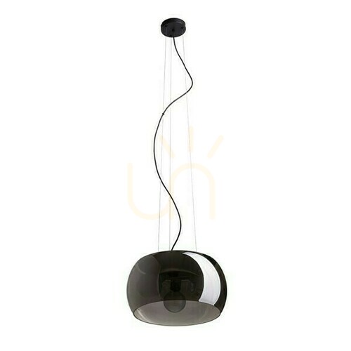 Prüfen Rendl Amanda Pendelleuchte, mattschwarz, Rauchglas, 3×E27, R14136