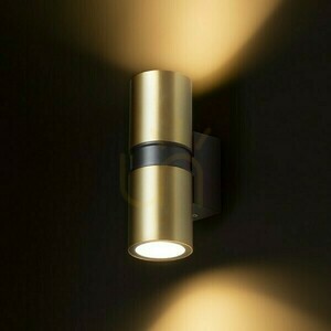 Außenwandleuchte Mano Gebürstetes Messing/Schwarz 230 V Led Gu10 2x8 W Ip54 1 Außenwandleuchte Mano Gebürstetes Messing/Schwarz 230 V Led Gu10 2x8 W Ip54 small 1
