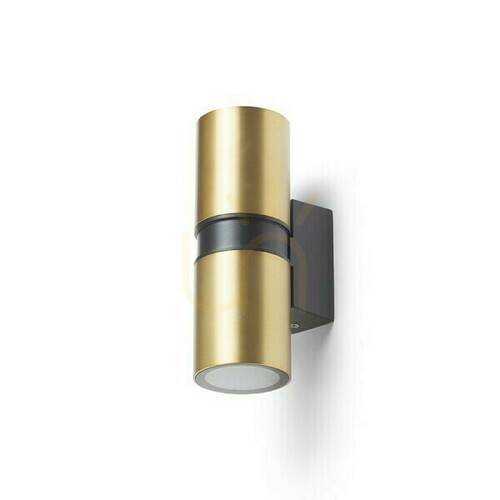 Prüfen Außenwandleuchte Mano Gebürstetes Messing/Schwarz 230 V Led Gu10 2x8 W Ip54