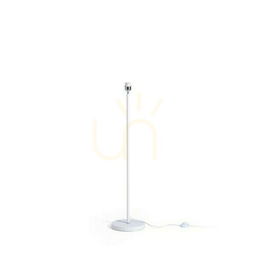 Prüfen Emmett Lampenschirm Accessory Floor Stand Weiß Chrom 230 V Led E27 15 W.