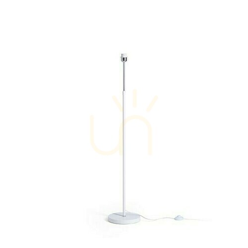 Prüfen Emmett Lampenschirm Accessory Floor Stand Weiß Chrom 230 V Led E27 15 W.