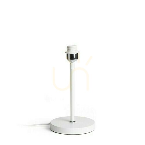 Prüfen Emmett Lampenschirm Accessory Table Stand Weiß Chrom 230 V Led E27 15 W.