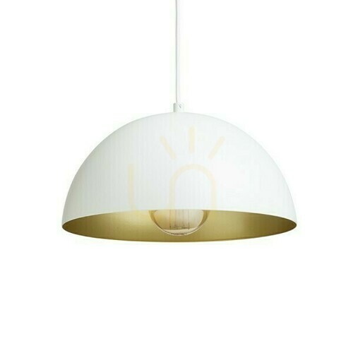 Prüfen Gladys 30 Weiß/Gold Pendelleuchte 230 V Led E27 15 W.