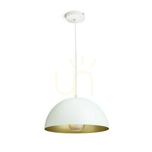 Prüfen Gladys 30 Weiß/Gold Pendelleuchte 230 V Led E27 15 W.