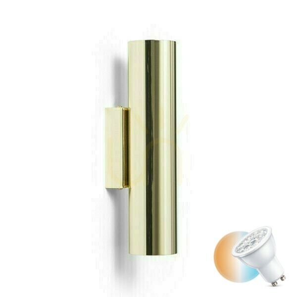 Prüfen Rendl LUKE Wandleuchte Messing Up/Down 2×GU10 2×7 W R14314 Rendl LUKE Wandleuchte Messing Up/Down 2×GU10 2×7 W R14314