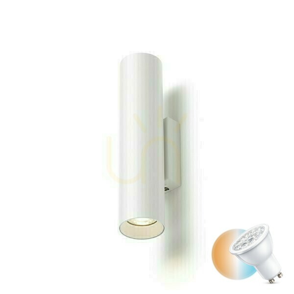Prüfen Wandleuchte Luke Wandleuchte Weiß 230 V Led Gu10 2x7 W. Wandleuchte Luke Wandleuchte Weiß 230 V Led Gu10 2x7 W.
