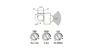 LED-Flutlicht 10W NW SMD IP65 PIR, weiß small 4