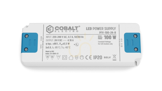 CobaltElectro PFV 24V 100W IP20 B LED-Netzteil.