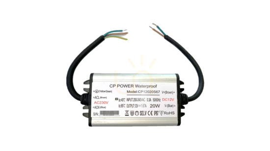 Prüfen Stromversorgungsmodul Metallgehäuse 12V 20W IP67 V2 Stromversorgungsmodul Metallgehäuse 12V 20W IP67 V2