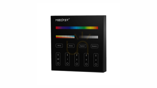Prüfen MiBoxer RF PANEL 4 STREF RGB+CCT - Schwarz FUT-B4-B