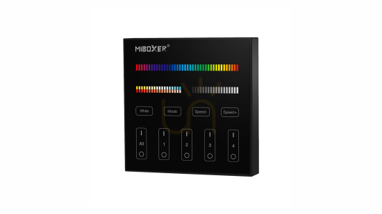 MiBoxer RF PANEL 4 STREF RGB+CCT - Schwarz FUT-B4-B
