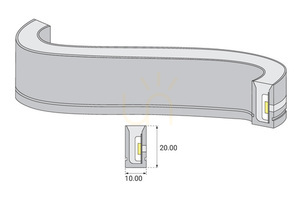 Neon Flex HS IC / 24VDC / 18W / 180lm / 84x5050SMD(UCS2904B) / RGBW / IP67 / 1 m / Bergman small 1