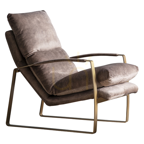 Prüfen Loungesessel Gallery Direct Fabien Mineral, Stoff, 65 × 96 × 92 cm