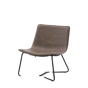 Gallery Direct Hawking Lounge-Sessel Ember aus Kunstleder mit schwarzem Metallgestell small 4