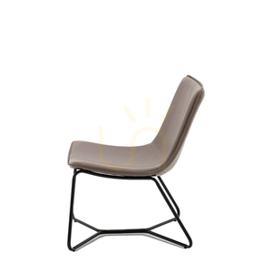 Gallery Direct Hawking Lounge-Sessel Ember aus Kunstleder mit schwarzem Metallgestell small 5
