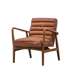 Sessel Datsun aus braunem Vintage-Leder 70 × 76 × 80 cm – Gallery Direct small 3