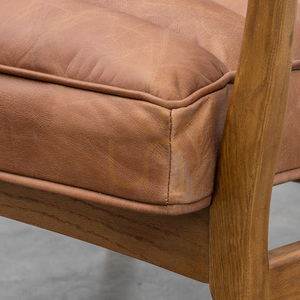 Sessel Datsun aus braunem Vintage-Leder 70 × 76 × 80 cm – Gallery Direct small 5