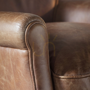 Sessel Gallery Direct Paddington Vintage Braun Leder Esche 75x86x81 cm small 2