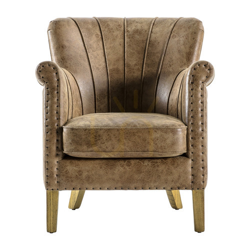 Prüfen Sessel Gallery Direct Hickman braun Leder 67,5 x 77,5 x 76,5 cm