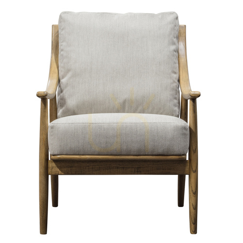 Prüfen Sessel Gallery Direct Reliant Natur Leinen Esche Mid-Century 62x83x88 cm