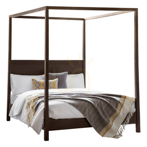 Braunes Himmelbett Gallery Direct Boho Retreat 180 × 200 cm small 0