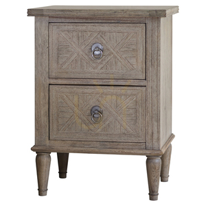 Nachttisch Gallery Direct Mustique 2 Schubladen Mindy Ash natur 50x40x66,5 cm small 0