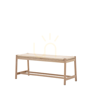 Eton Bank aus Eiche und geflochtenem Seil 110 × 43,5 × 45 cm Gallery Direct small 4