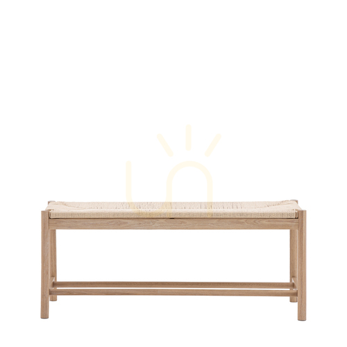 Prüfen Bank Gallery Direct Eton 110 cm Natur Buche Seilgeflecht