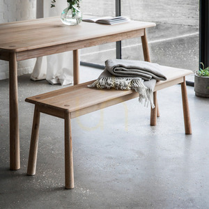 Esszimmerbank Gallery Direct Wycombe Eiche massiv 130 cm nordisch small 1