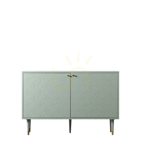 Prüfen Schrank Gallery Direct Holbrook 2-türig mintgrün 120 cm MDF Eiche Messing