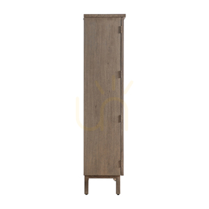 Schrank Gallery Direct Kyoto 2-türig Natur Massiv-Mindi Rattan 107 x 37 x 160 cm small 4