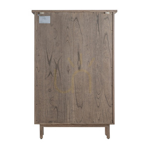 Schrank Gallery Direct Kyoto 2-türig Natur Massiv-Mindi Rattan 107 x 37 x 160 cm small 5