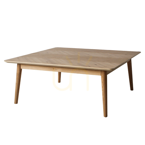 Prüfen Couchtisch Gallery Direct Milano Sole Eiche 100x100 cm Chevron