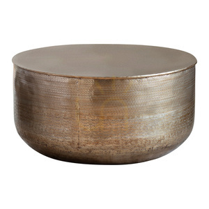 Couchtisch Gallery Direct Ashta antikes Messing Metall 80x80x38 cm small 0